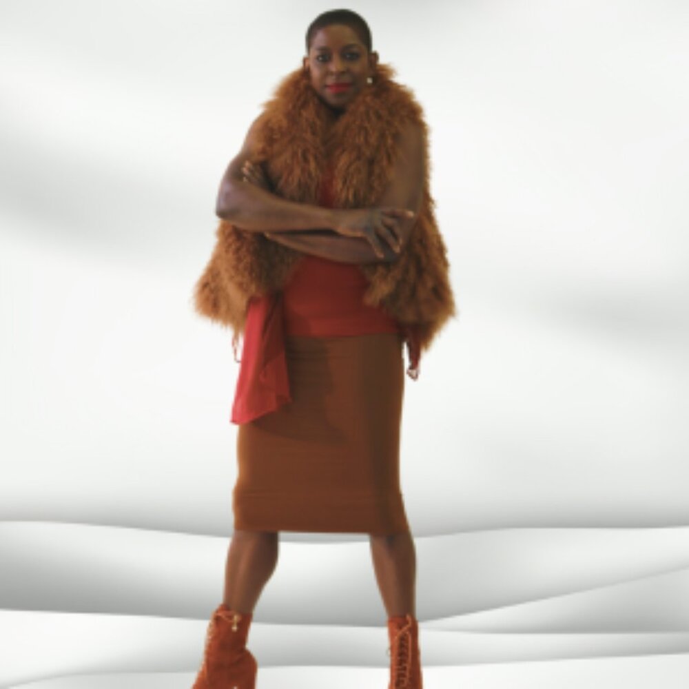 CHESTNUT DOUBLE LAYERED BAMBOO SKIRT